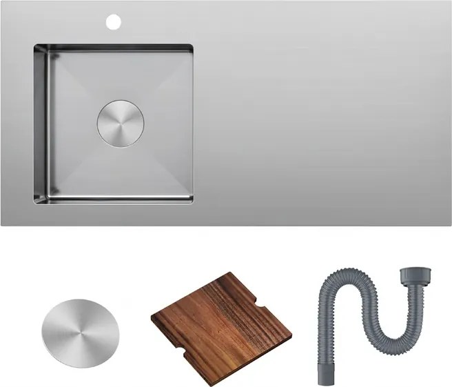 Torva asztallap rozsdamentes acél mosogató 35,6 cm kisteherautó konyha lakóautó busz utánfutó