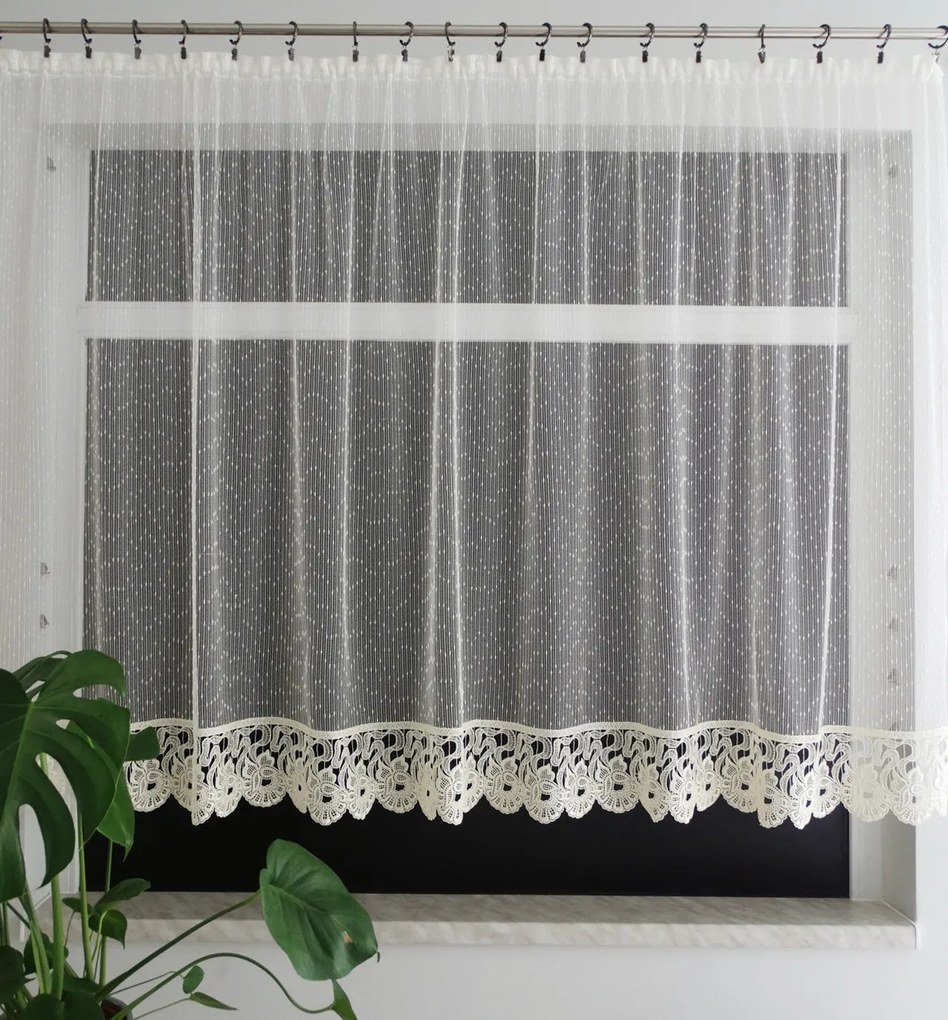 Mg Ecru Háló 06243 gipiurával 15cm 300x250cm varrott Erkély