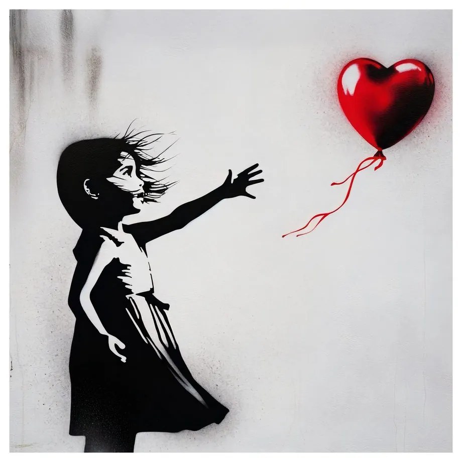 Kép szív a szélben street art