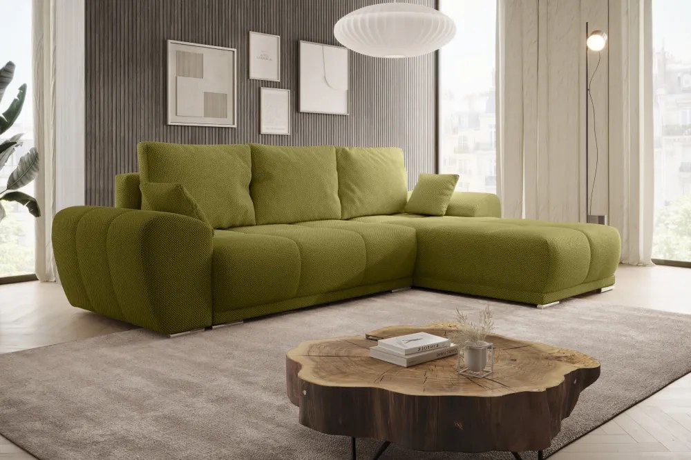 Univerzális ülőgarnitúra, olívazöld, KERIM ROH