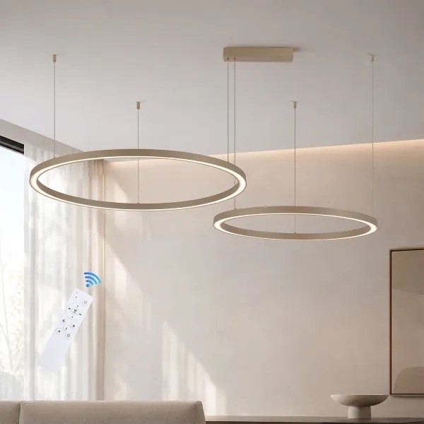 Brilagi - LED dimmelhető kábeles csillár PORTOFINO LED/98W/230V bézs + távirányító