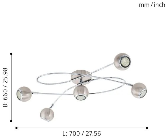 Eglo 94251 - LED Spotlámpa LOCANDA 5xGU10-LED/3W/230V
