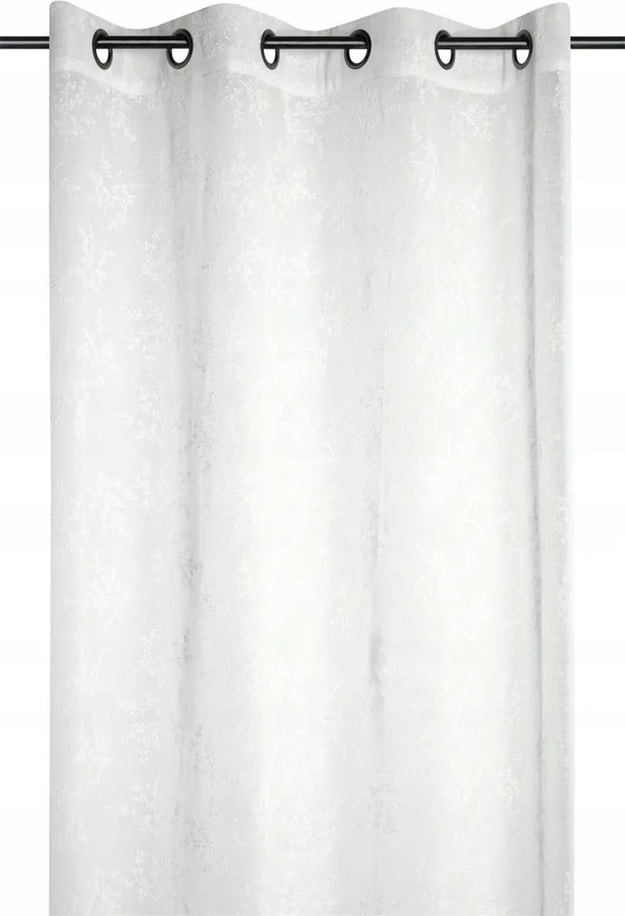 Samantha Fehér Átlós Függöny, 140 x 260 CM Elegáns, Vasalás Nélküli