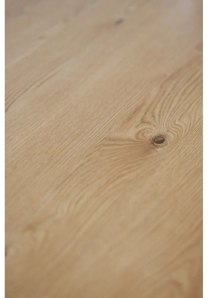 Natúr színű étkezőasztal tölgyfa dekorral 100x220 cm Plainfield – Rowico