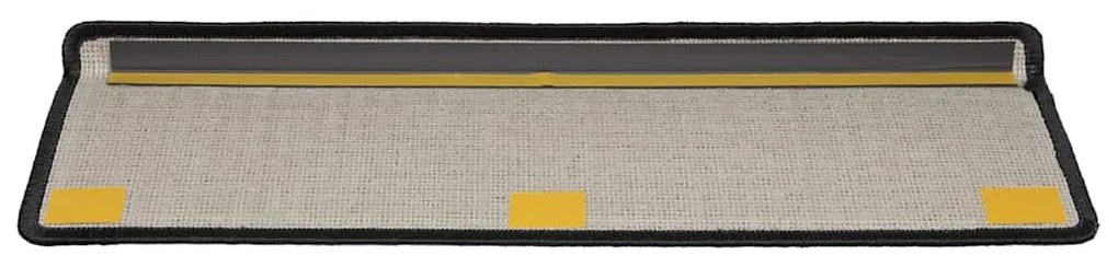 20 db fekete lépcsőszőnyeg, téglalap alakú széllel, 65 x 21 x 4 cm