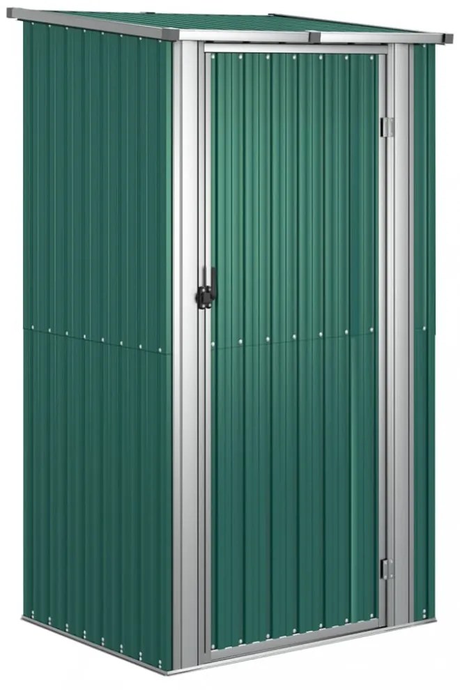 zöld horganyzott acél kerti fészer 118,5 x 97 x 209,5 cm