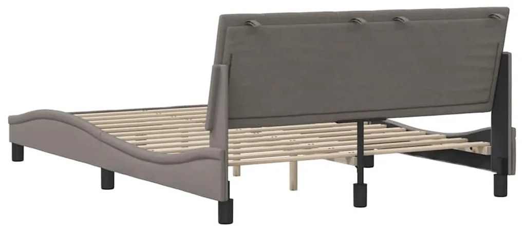 tópszínű szövet ágykeret matrac nélkül Hanko 140 x 200 cm