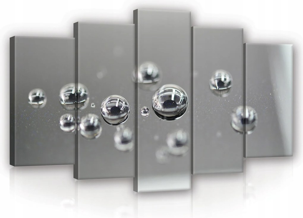 Modern Vászonkép 5 Részes 3D Ipari Gömbök Vászon Falra 100x60