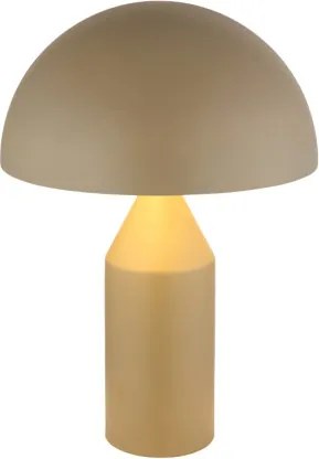 Globo 21030S Asztali lámpa, matt homokszínű fém, matt fehér, fekete PVC kábel, billenőkapcsoló a kábelen, ø: 280mm, M: 390mm, kábelhossz 1500mm, 2x E27 40W 230V izzók nélkül