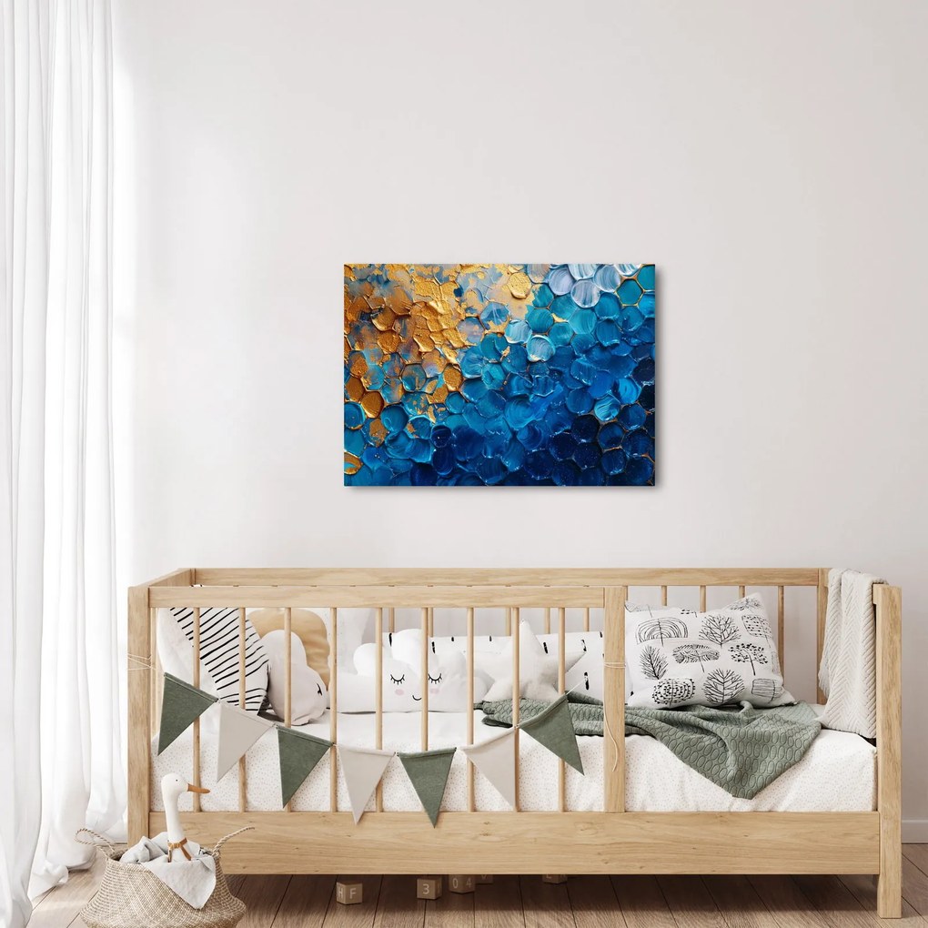 Kép - Kék-arany festmény (70x50 cm)