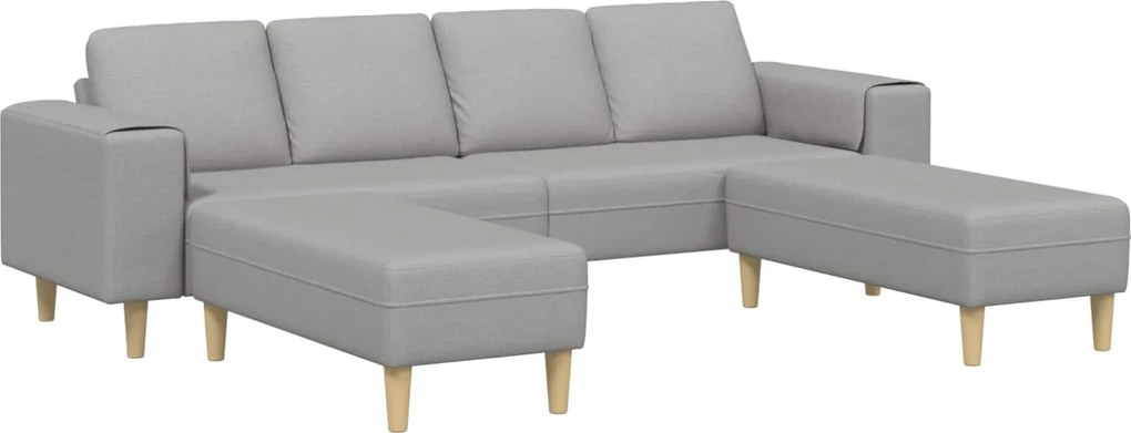 vidaXL Nappali Kanapé 3 pcs Felhőszürke Poliészter