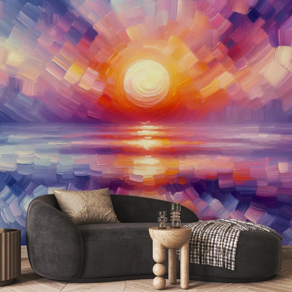 Fotótapéta - Színes művészeti naplemente (147x102 cm)