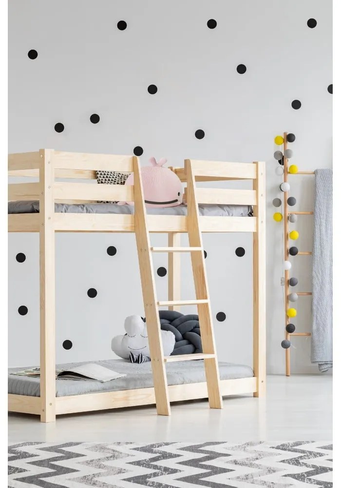 Emeletes fenyőfa gyerekágy 70x140 cm CLP - Adeko