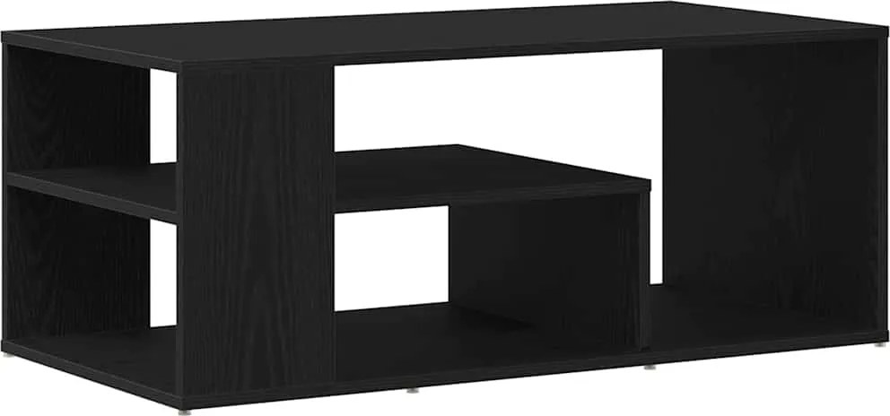 vidaXL Dohányzóasztal Fekete tölgy 100 x 50 x 40 cm Faanyag