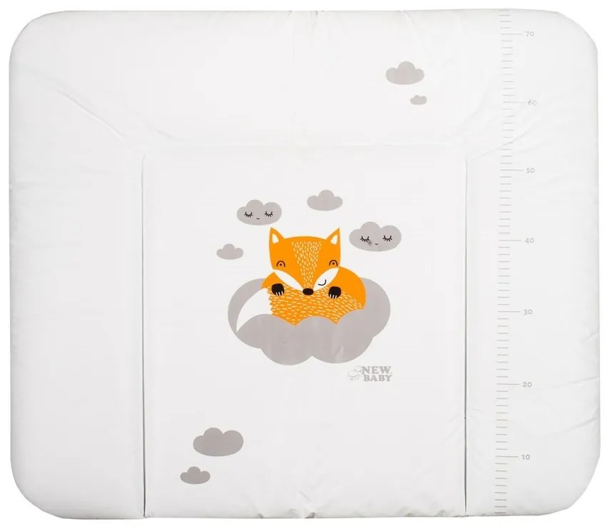 Új pelenkázó szőnyeg Fox fehér , 85 x 70 cm
