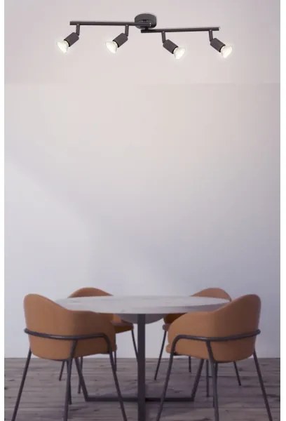 GLOBO 57382-4L - LED Spotlámpa OLIWA 4xGU10/3W/230V fekete