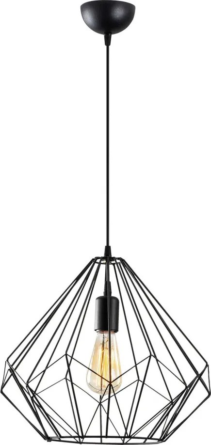 Diamond 703-S fekete vas függőlámpa, Ø37 cm