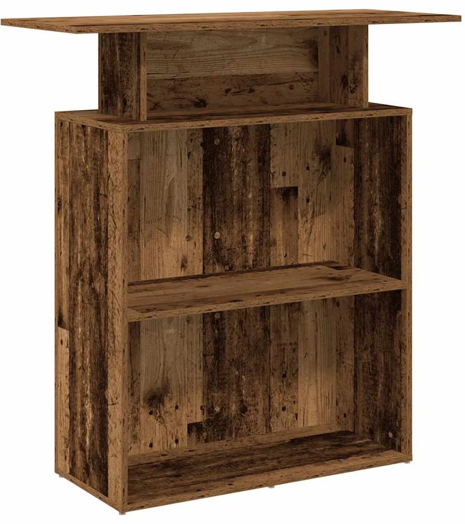 recepciós pult antik fa 100x40x104 cm szerelt fa