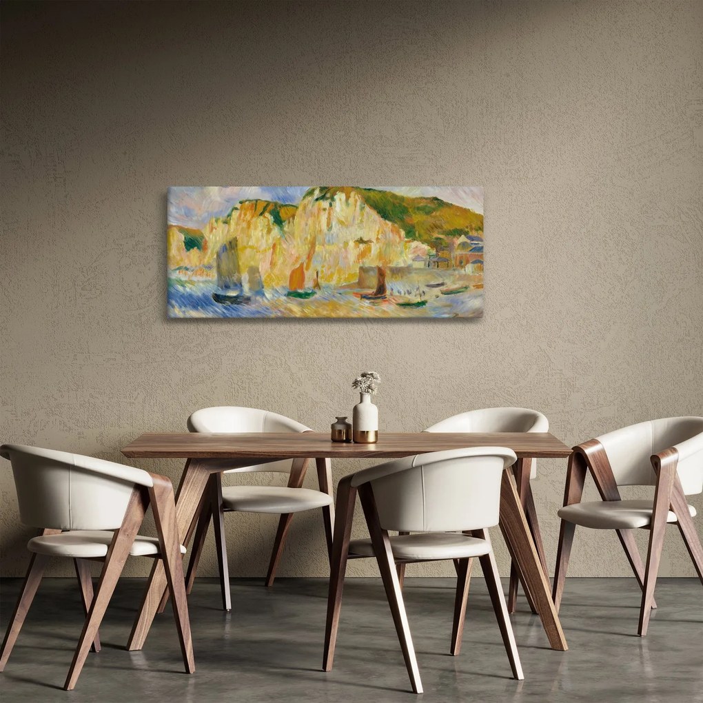 Kép - Auguste Renoir, Sea and Cliffs, reprodukciók (120x50 cm)
