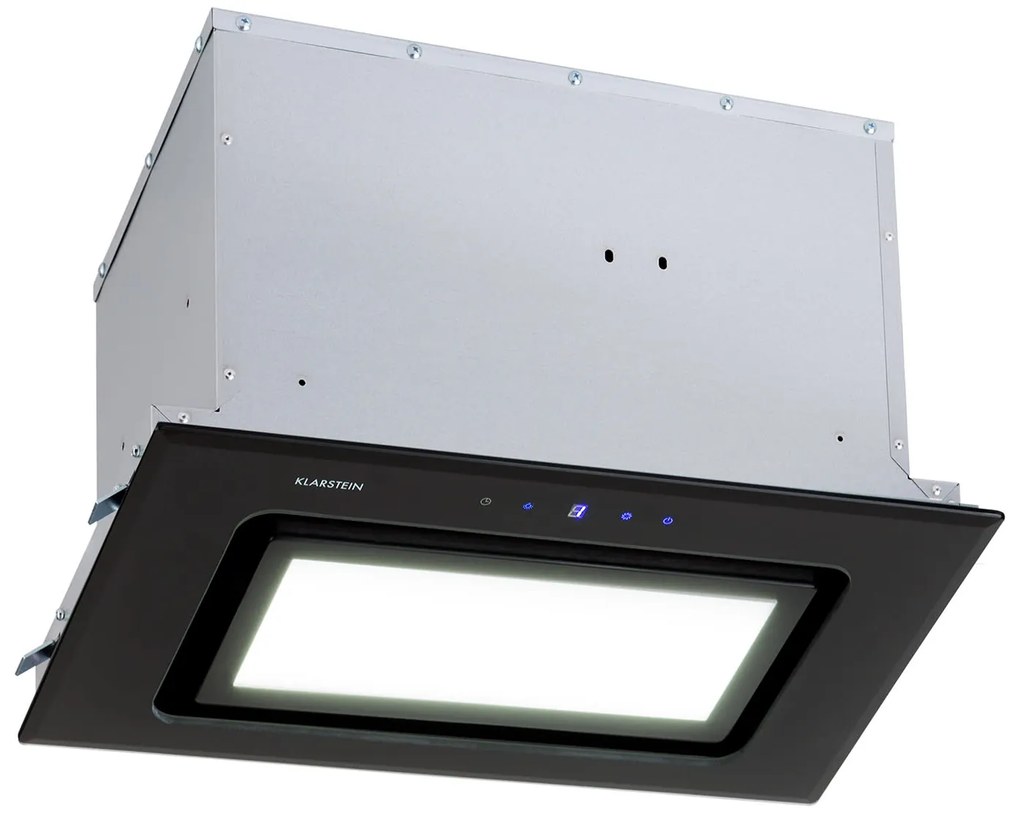 Klarstein Hektor Brilliant Edition, beépíthető páraelszívó, 52 cm, 506 m³/ó, érintőképernyős, fekete