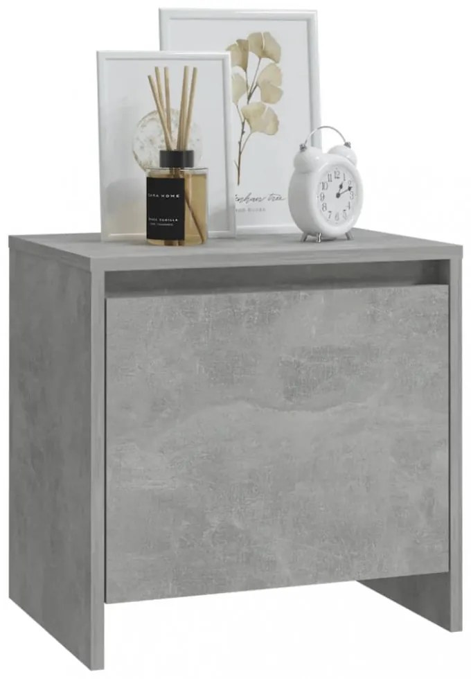 betonszürke szerelt fa éjjeliszekrény 45x34x44,5 cm