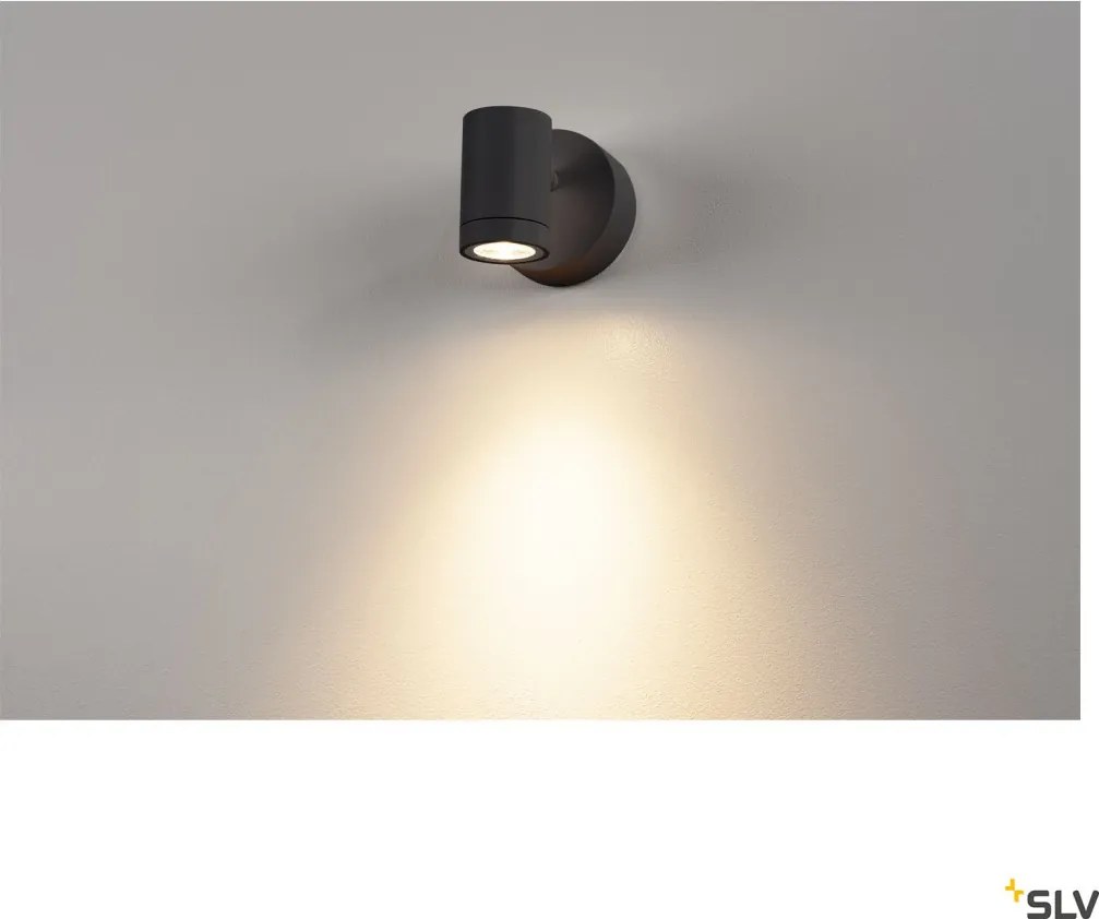 SLV 233245 HELIA Modern Kültéri Fali Lámpa Antracit LED IP65