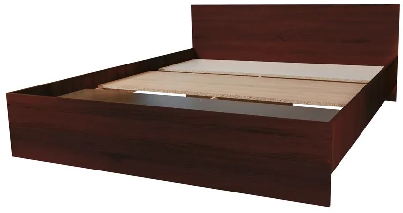 Pietro II NEW Kétszemélyes ágykeret 140x200, ágyráccsal, Adromo 15 cm matraccal, wenge N