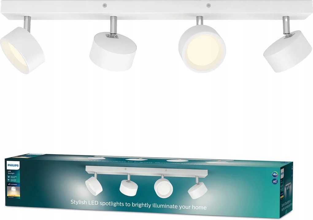 Mennyezeti lámpa Led reflektor 22W 2200lm 2700K Fehér testvérek Philips