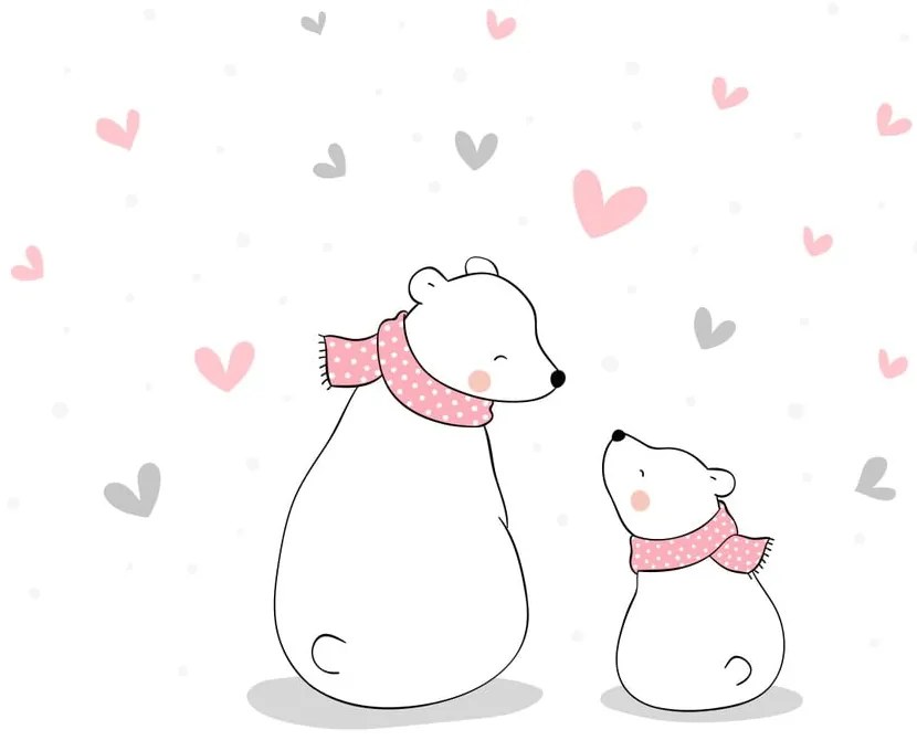 Family Cubs gyerek falmatrica, 90 x 60 cm - Ambiance