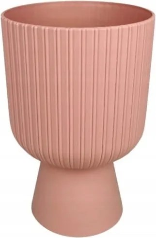 Virágtartó világos rózsaszín lábon 26,5x17,8cm univerzális klasszikus virágtartó