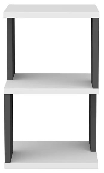 Éjjeliszekrény Carter White Anthracite
