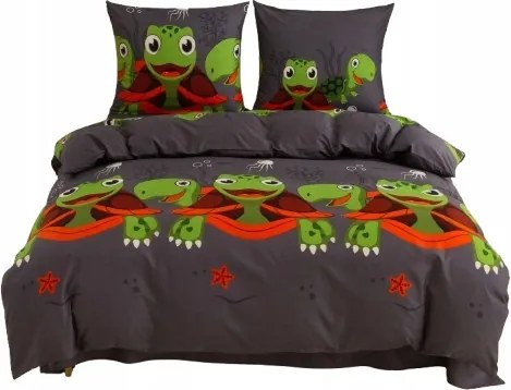 3D Ágyneműhuzat Garnitúra Teknősök 140x200 Teknős Kids Gyerek Ágyneműhuzat