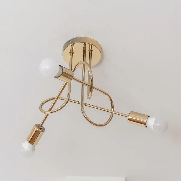 OXFORD felületre szerelt mennyezeti csillár 3xE27/15W/230V arany