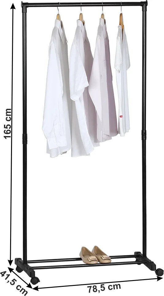 Mozgatható akasztó, fekete, VANDER