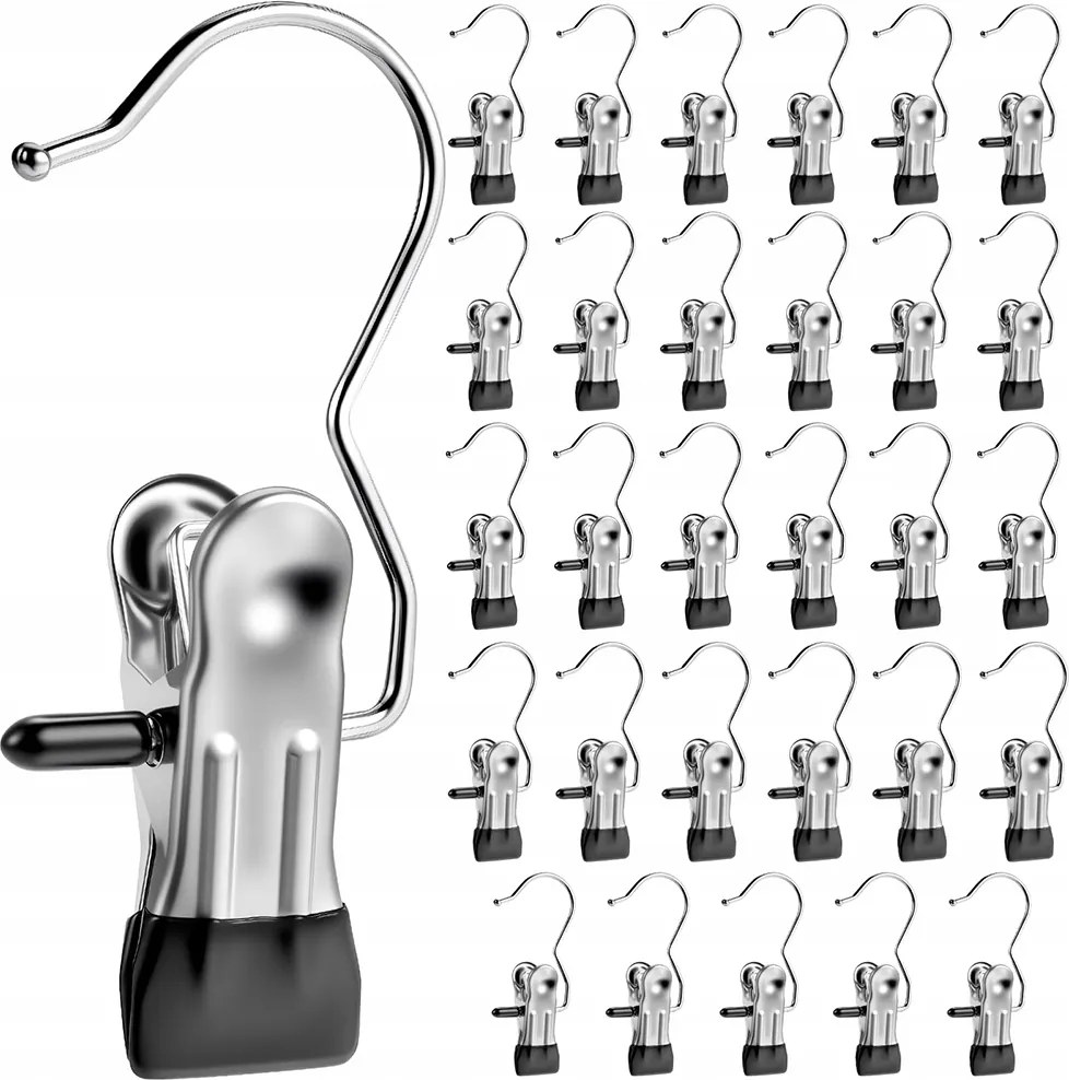 Akasztó klipsz egy erős szekrény rúd 40db