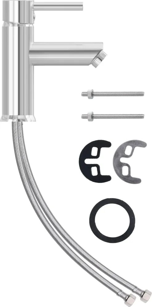 vidaXL krómozott felületű fürdőszobai mosdócsaptelep 130 x 176 mm