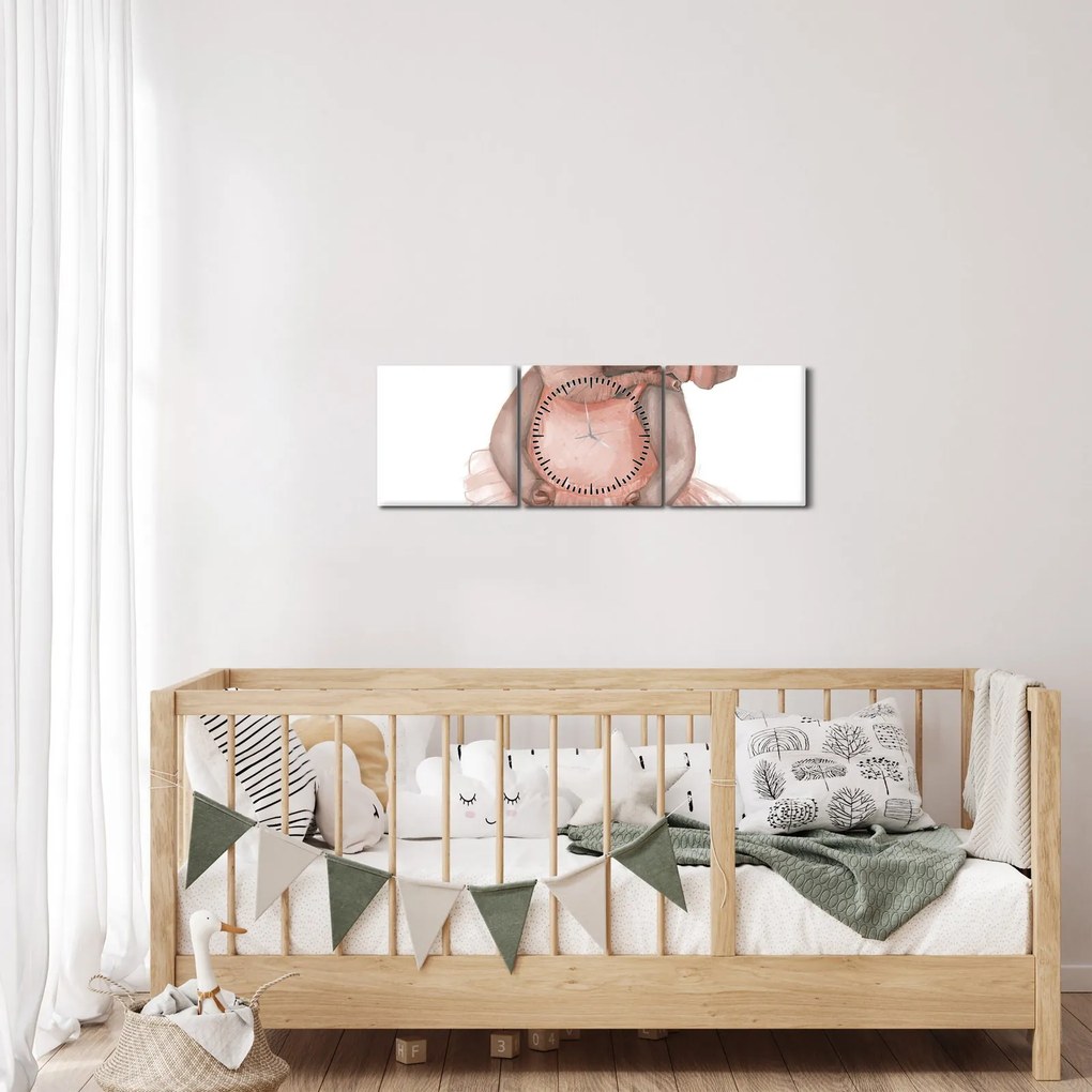 Kép - Akvarell állatka N⁰5 (órával) (90x30 cm)