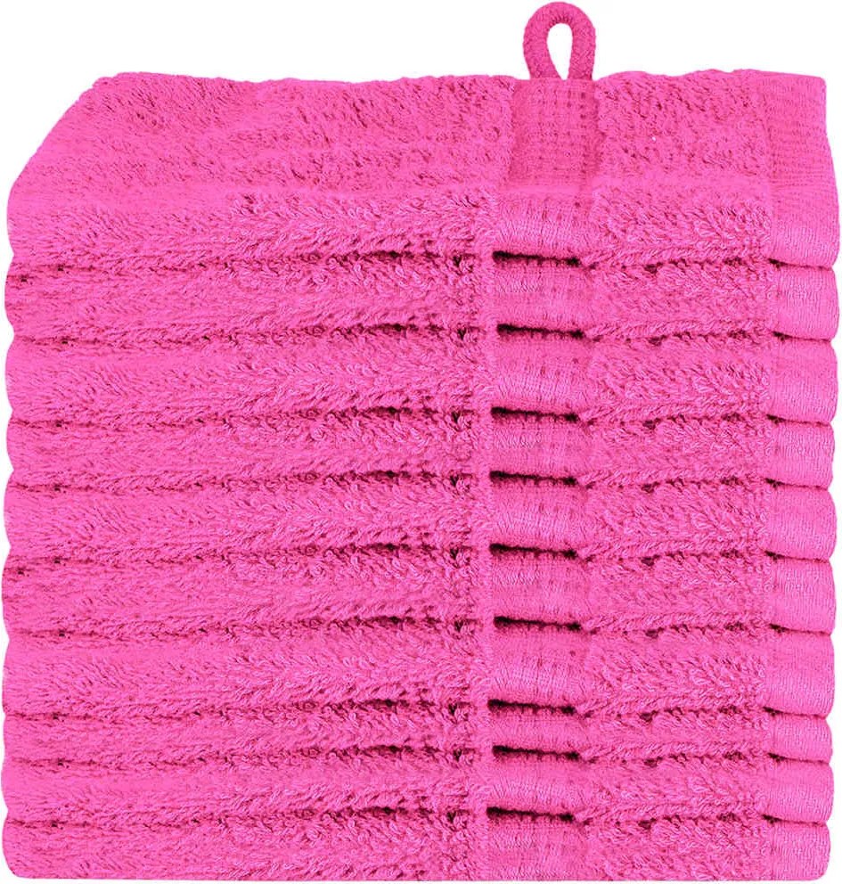 vidaXL Vendégtörölköző SOLUND 10 pcs Rózsaszín 15 x 21 cm 550 gsm