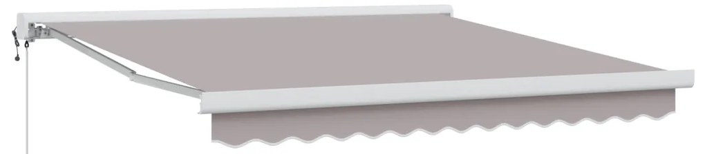 Behúzható napellenző Világosszürke 300 x 250 cm Szövet, Fém