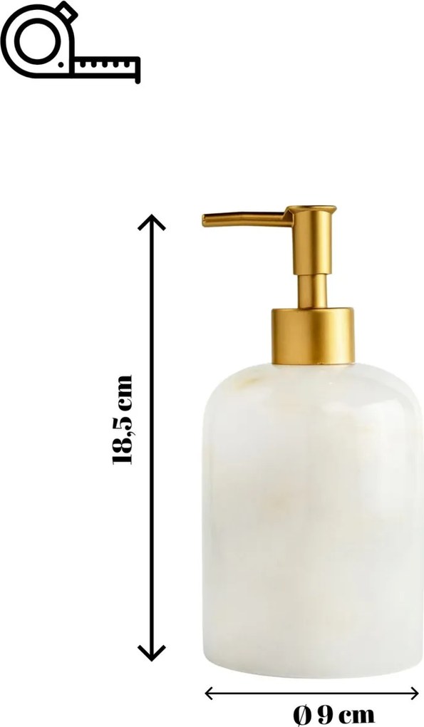 Bianco - White, Matte Gold