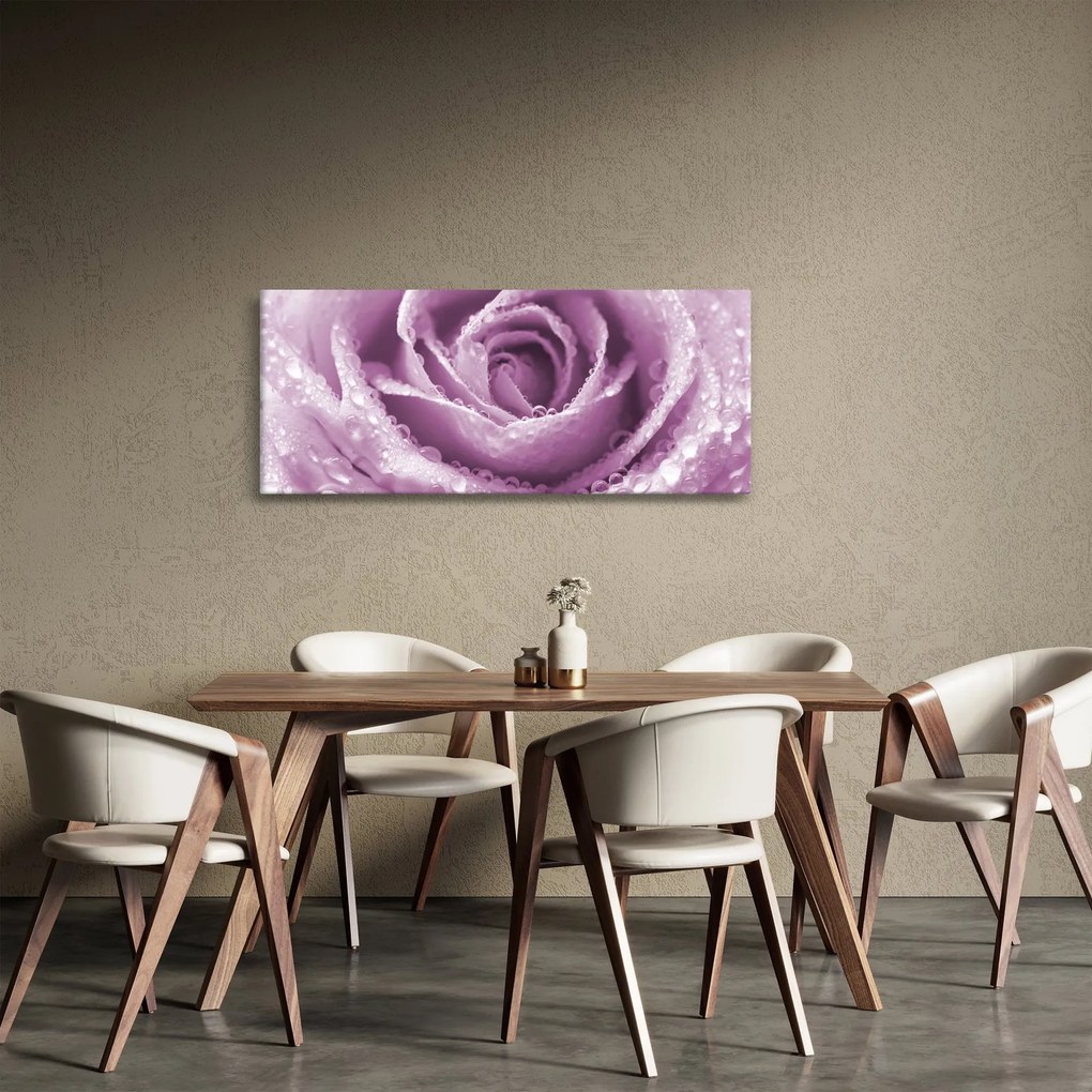 Vászonkép - Egy rózsa virág részlete (120x50 cm)