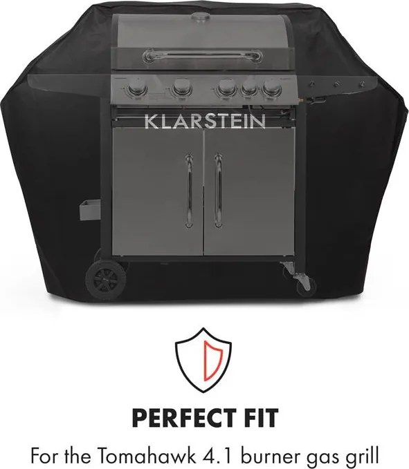 Klarstein Tomahawk, védőfedél, 600D szövet, 30/70 % PE/PVC, fekete