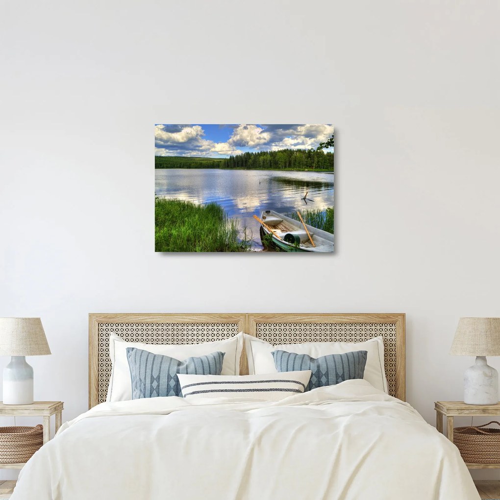 Üveg kép - Festői falu (70x50 cm)