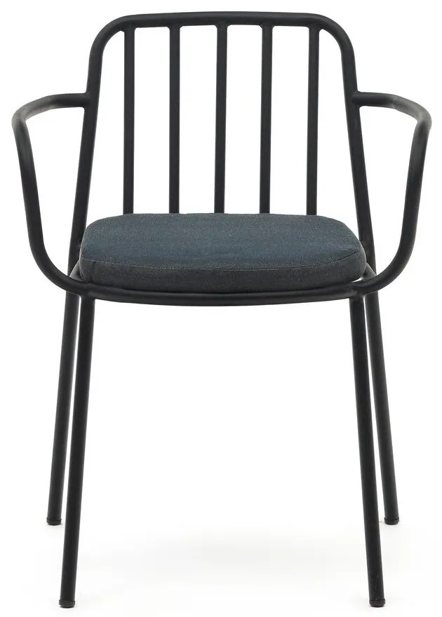 Fekete fém kerti szék Bramant – Kave Home