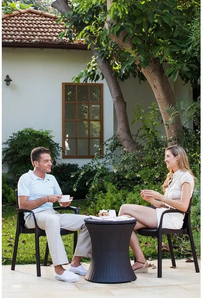 Kerek kerti asztal jégtartóval 49.5x49.5 cm Cool – Keter