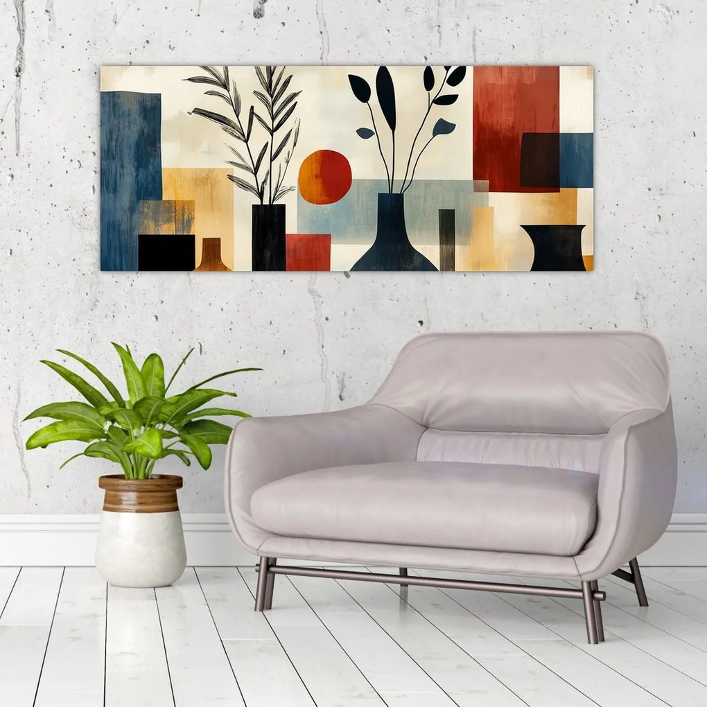 Kép - Kubista vázák (120x50 cm)