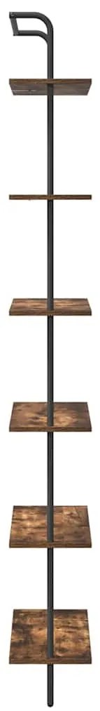 Könyvespolc Füstölt tölgy 60 x 24 x 203 cm Faanyag