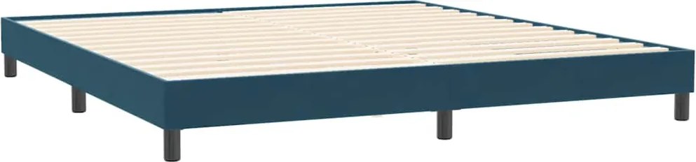 vidaXL sötétkék bársony ágykeret matrac nélkül 200x210 cm