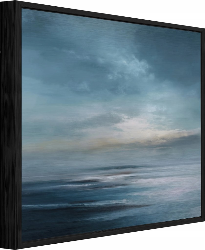 Vászonkép Fekete Keretben Fém Tenger Absztrakt Loft Nappali Hálószoba 80x80