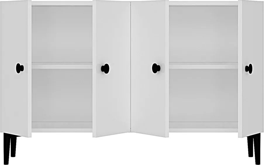 Pella komód, fehér, 120 cm